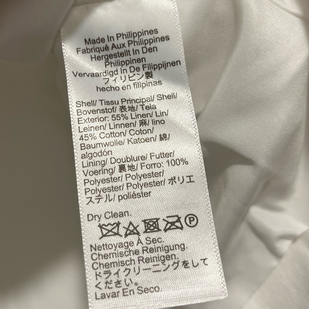 J. Crew Linen cotton Blend One Button Blazer White Size 16 NEW classic $198 - Picture 5 of 12
